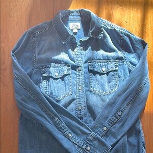 J Crew chambray snap button shirt